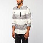 Hunter Woven Long-Sleeve Shirt // Salt Stripe (XL)