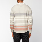 Tony Print Woven Long-Sleeve Shirt // Heather Grey Stripe (S)