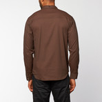 Wayne Woven Long-Sleeve Shirt // Charcoal Geoprint (M)