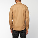 Moose Woven Long-Sleeve Shirt // Khaki (M)