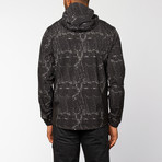 Saul Hooded Outerwear Jacket // Black Marble (S)