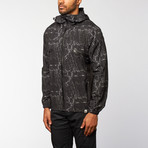 Saul Hooded Outerwear Jacket // Black Marble (S)