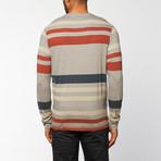 Brady Long-Sleeve Knit Shirt // Heather Grey Stripe (XL)