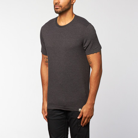 Varley Knit Short-Sleeve Shirt // Dark Charcoal (S)