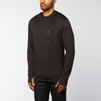 Kay Function Hooded Knit Shirt // Black (XL)