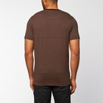 Danny Knit Short-Sleeve Shirt // Charcoal Geoprint (L)