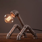 Little Dog Lamp + Edison Bulb (Straight Bulb + Swirl Pattern)