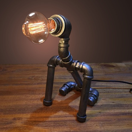 Sitting Dog Lamp + Edison Bulb (Straight Bulb + Swirl Pattern)