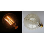 Sitting Man Lamp + Edison Bulb (Straight Bulb + Swirl Pattern)