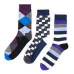 Royally Navy Classic Collection Sock Box // Pack of 3