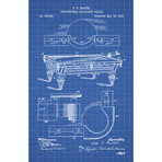 Convertible Billiards Table // Blue Grid (11"L x 17"W)