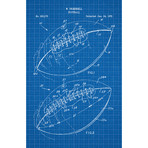 Football // Blue Grid (11"L x 17"W)