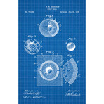 Golf Ball // Blue Grid (11"L x 17"W)