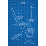 Golf Putter // Blue Grid (11"L x 17"W)