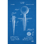 Golf Tee // Blue Grid (11"L x 17"W)