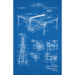 Ping Pong // Blue Grid (11"L x 17"W)