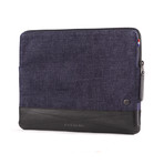 Slim iPad Sleeve // Black + Denim