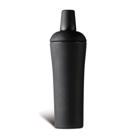 Cocktail Shaker with Lid + Cup (Black Rubber Finish)