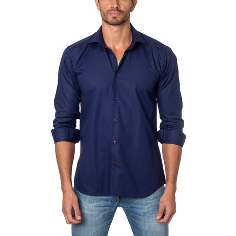 Long-Sleeve Button-Up // Dark Blue (S) - Unsimply Stitched - Touch of ...