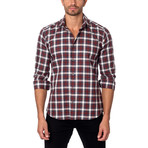 Gingham Button-Up // Maroon (2XL)
