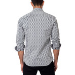 Jared Lang // Square PatternButton-Up // Grey (S)
