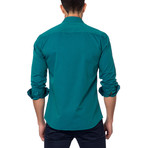 Long-Sleeve Button-Up // Dark Teal (L)