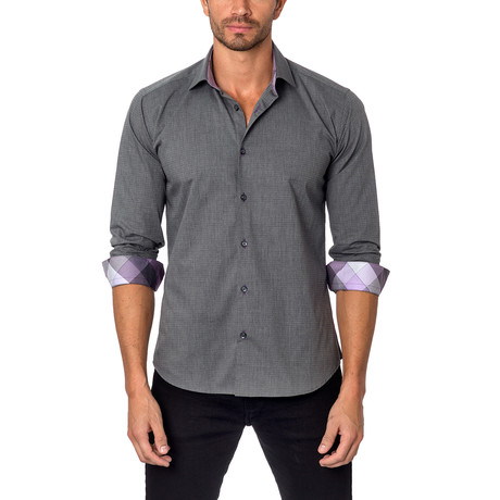 Long-Sleeve Button-Up // Grey (S)