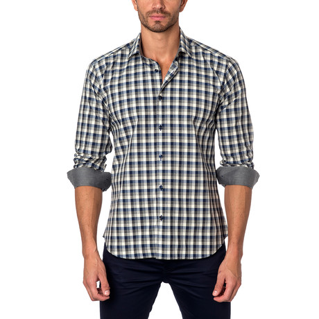 Long-Sleeve Button-Up // Grey Gingham (S)