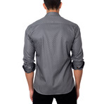 Square Jacquard Button-Up // Grey (S)