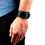 Wide Perforated Cuff // Black