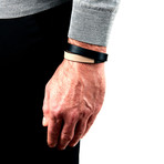 Double Wrap Tri-Color // Olive + Black + Tan