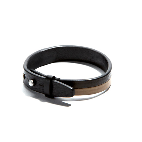 Single Wrap Stripe // Olive + Black + Tan