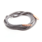 Dress Laces // Emu Grey (Gold Tips)