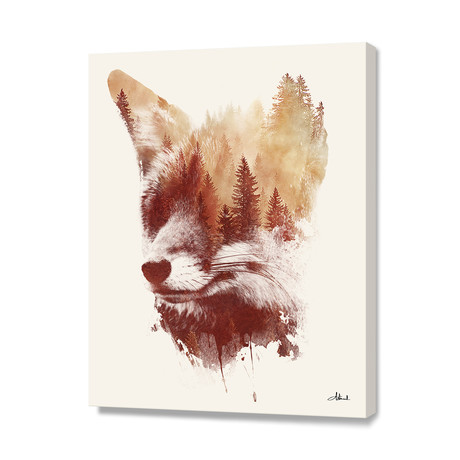 Blind Fox (16"W x 20"H x 1.5"D // Stretched Canvas)