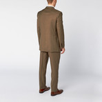 Modern Fit Textured Suit // Brown (US: 40R)