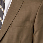 Modern Fit Textured Suit // Brown (US: 36R)