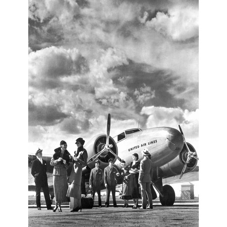 Passenger at Aviation Field at Newark NJ, 1940s (18"W x 24"H)