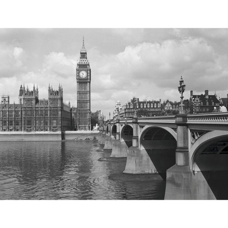 Westminster Bridge Showing Big Ben, 1959 (24"W x 18"H)
