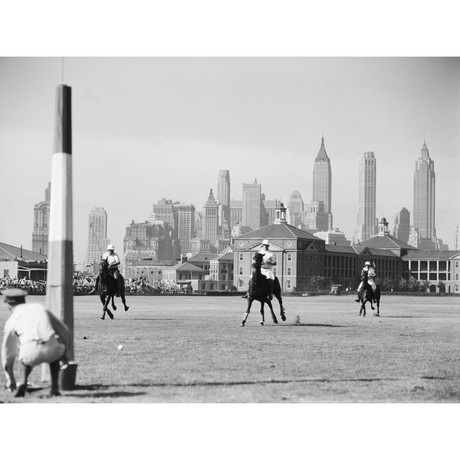 Polo Game on Governors Island, NYC (24"W x 18"H)