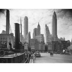 New York Skyline with Tugboat, 1937 (24"W x 18"H)