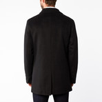 Wool Stand Collar Overcoat // Dark Charcoal (US: 46R)
