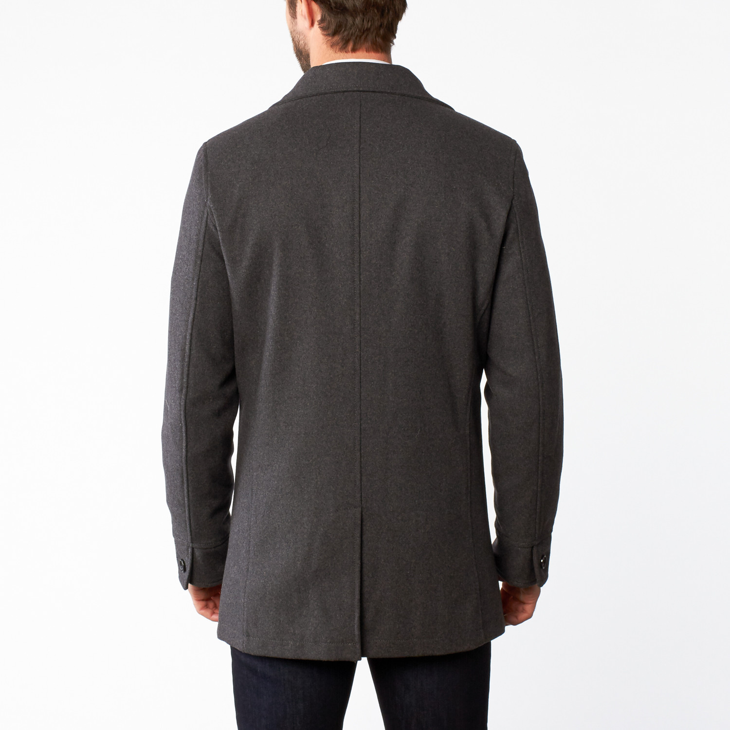 Wool Button Up Overcoat // Medium Grey (US: 36R) - Luca Baretti - Touch ...