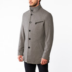 Luca Baretti // Wool Button Up Overcoat // Light Grey (US: 50R)