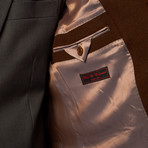 Luca Baretti // Wool Side Button Overcoat // Brown (US: 42R)