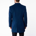 Wool Button Up Overcoat // Royal Blue (US: 36S)