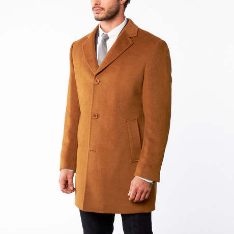 Wool Button Up Overcoat // Dark Camel (US: 36R)