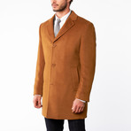 Wool Button Up Overcoat // Dark Camel (US: 38R)