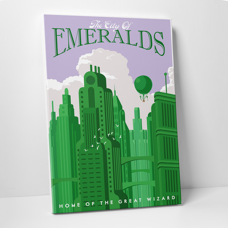Emerald City Travel (16"W x 20"H x 0.75"D)