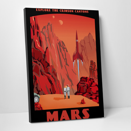 Crimson Canyons Of Mars (16"W x 20"H x 0.75"D)