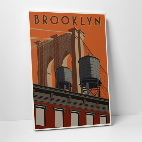 Brooklyn Travel Poster (16"W x 20"H x 0.75"D)